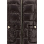 Brown Polyamide Full-Length Jacket
