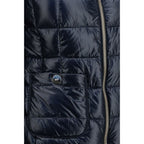 Blue Polyamide Full-Length Jacket