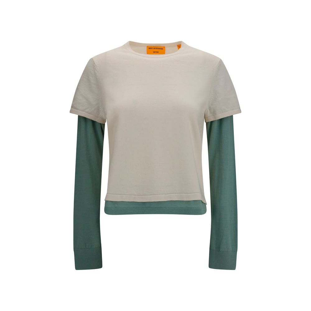 Sweat-shirt en coton beige
