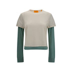 Sweat-shirt en coton beige