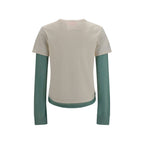 Sweat-shirt en coton beige