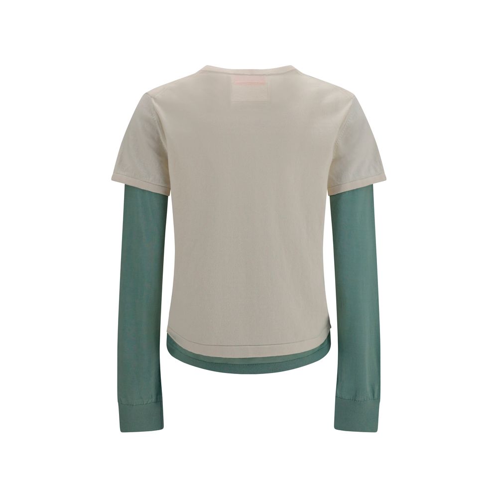 Sweat-shirt en coton beige