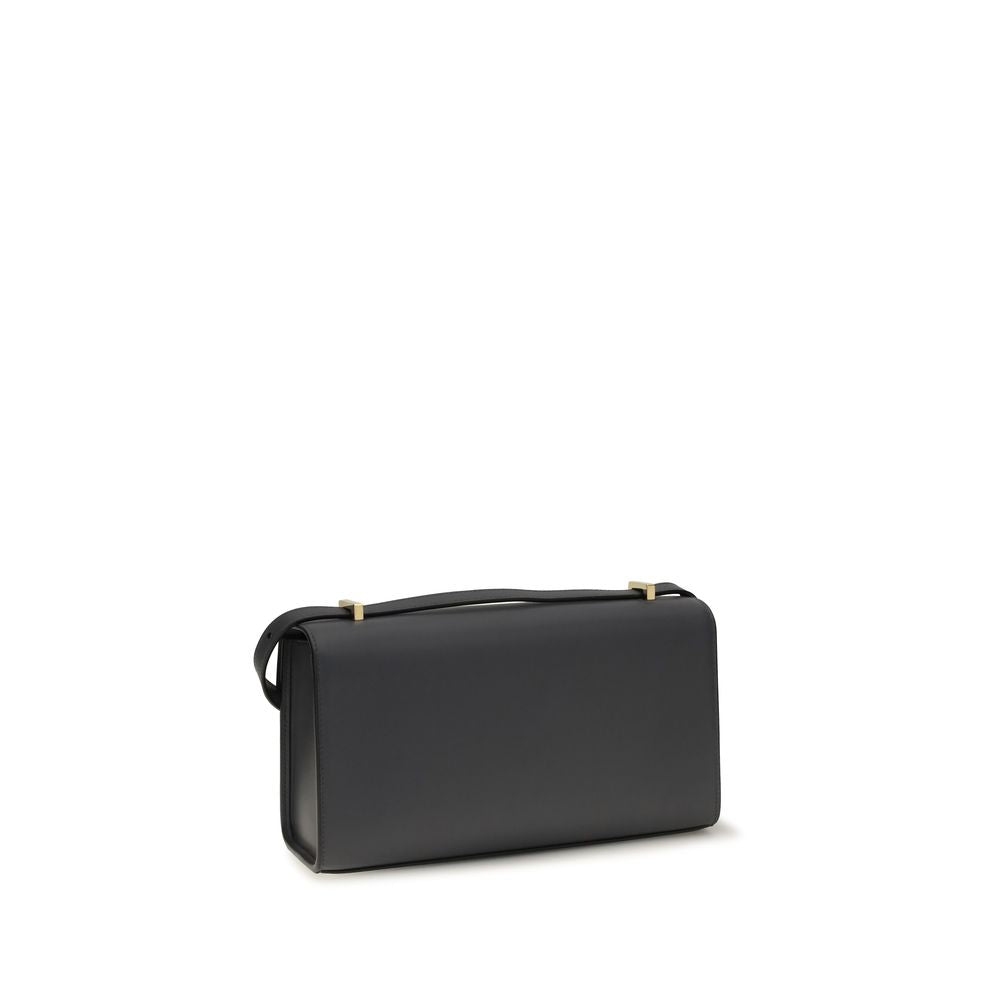 Sac bandoulière en cuir de veau gris Bos Taurus