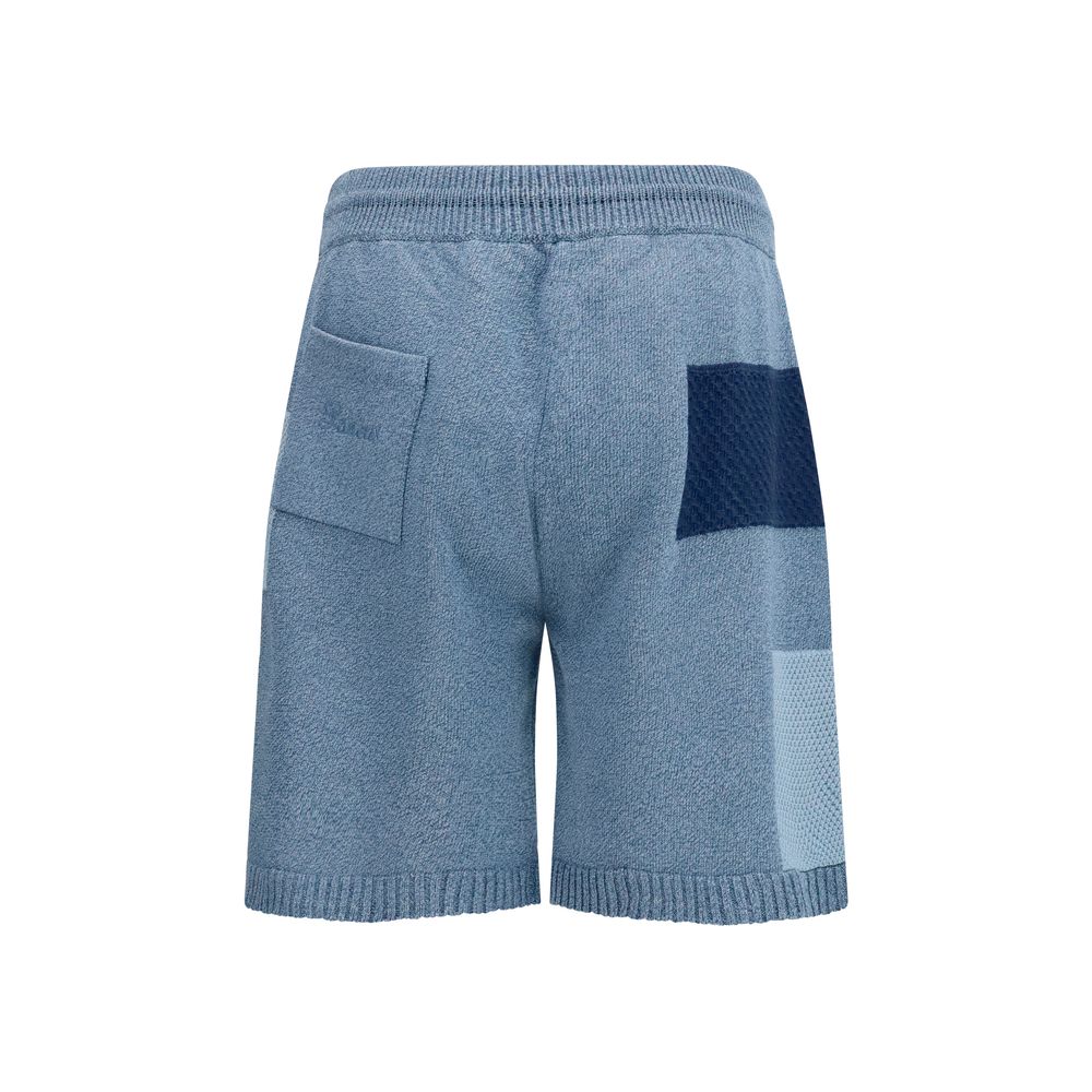 Shorts Bermuda en coton bleu