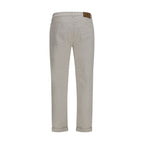 Jean droit en coton blanc