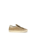 Baskets basses en cuir de veau beige (Bos Taurus)