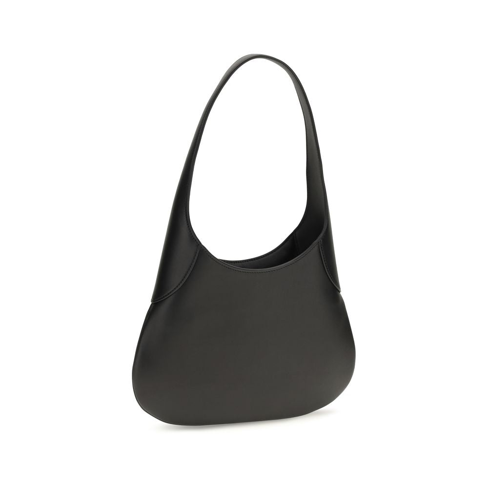 Sac à bandoulière en cuir de veau noir Bos Taurus