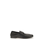 Mocassins à enfiler en cuir de veau noir Bos Taurus