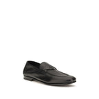 Mocassins à enfiler en cuir de veau noir Bos Taurus