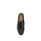 Mocassins à enfiler en cuir de veau noir Bos Taurus