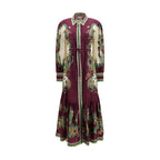 Robe décontractée en viscose multicolore