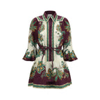 Multicolor Linen Casual Dress