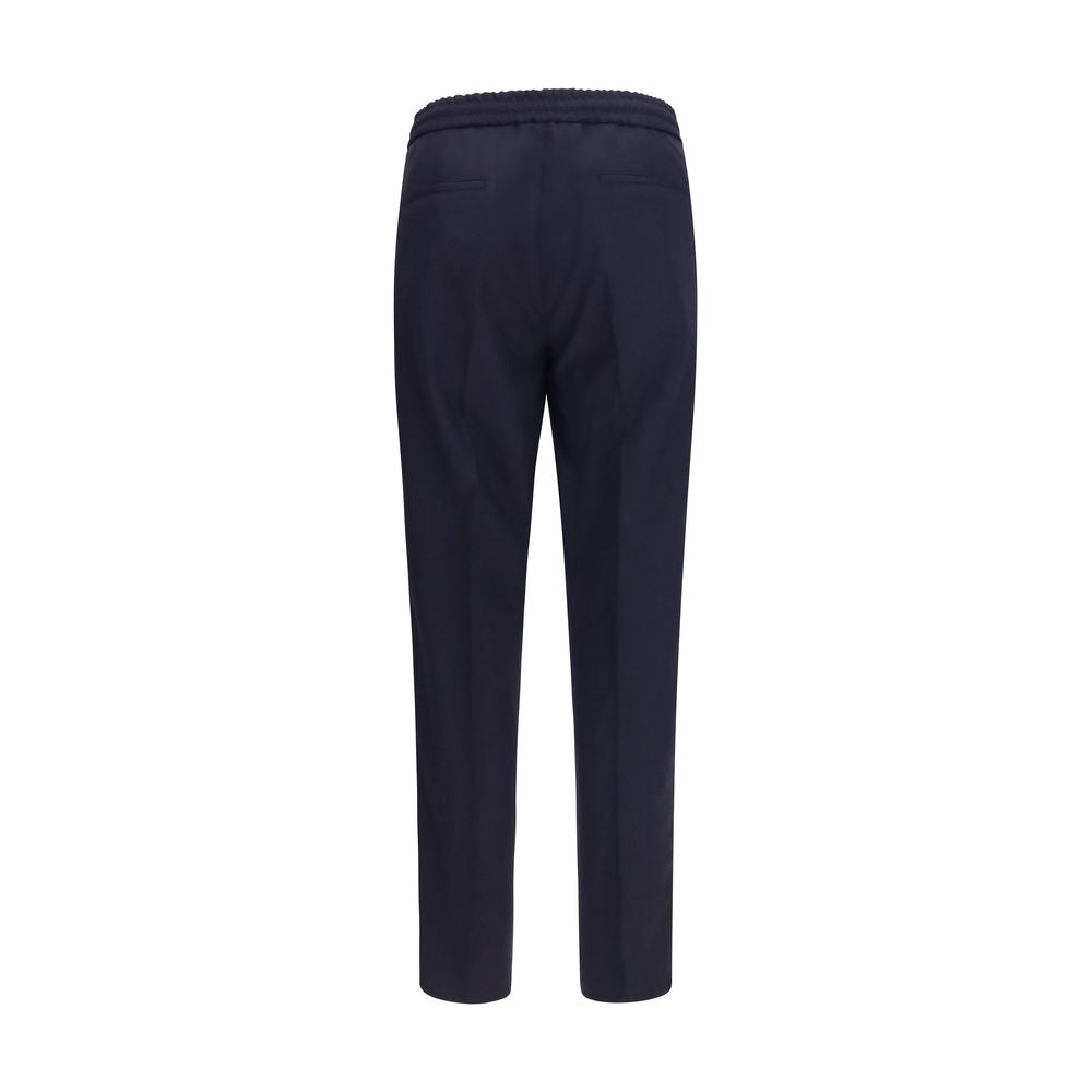 Pantalon décontracté en laine bleue Oves Aries