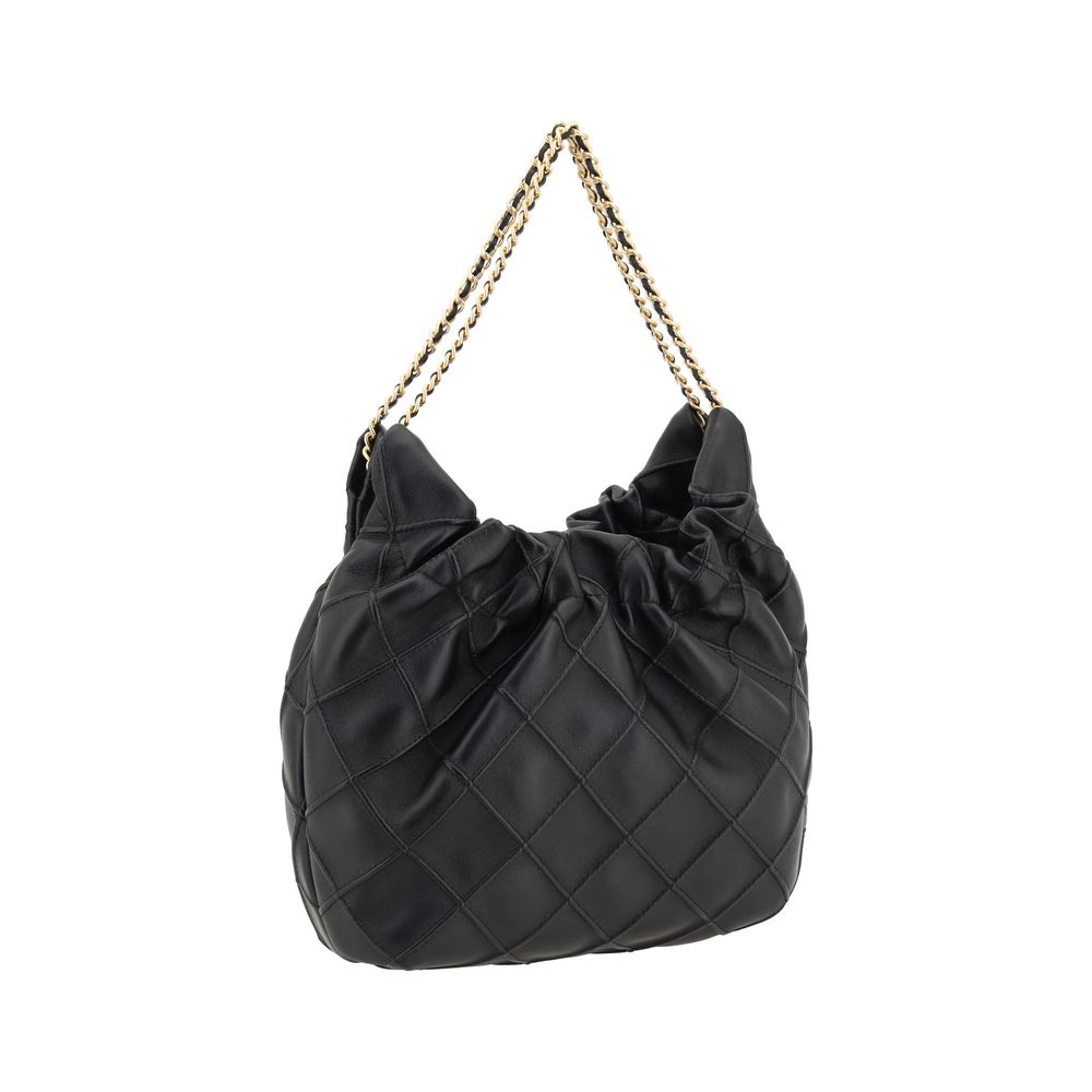Sac à bandoulière en cuir de veau noir Bos Taurus