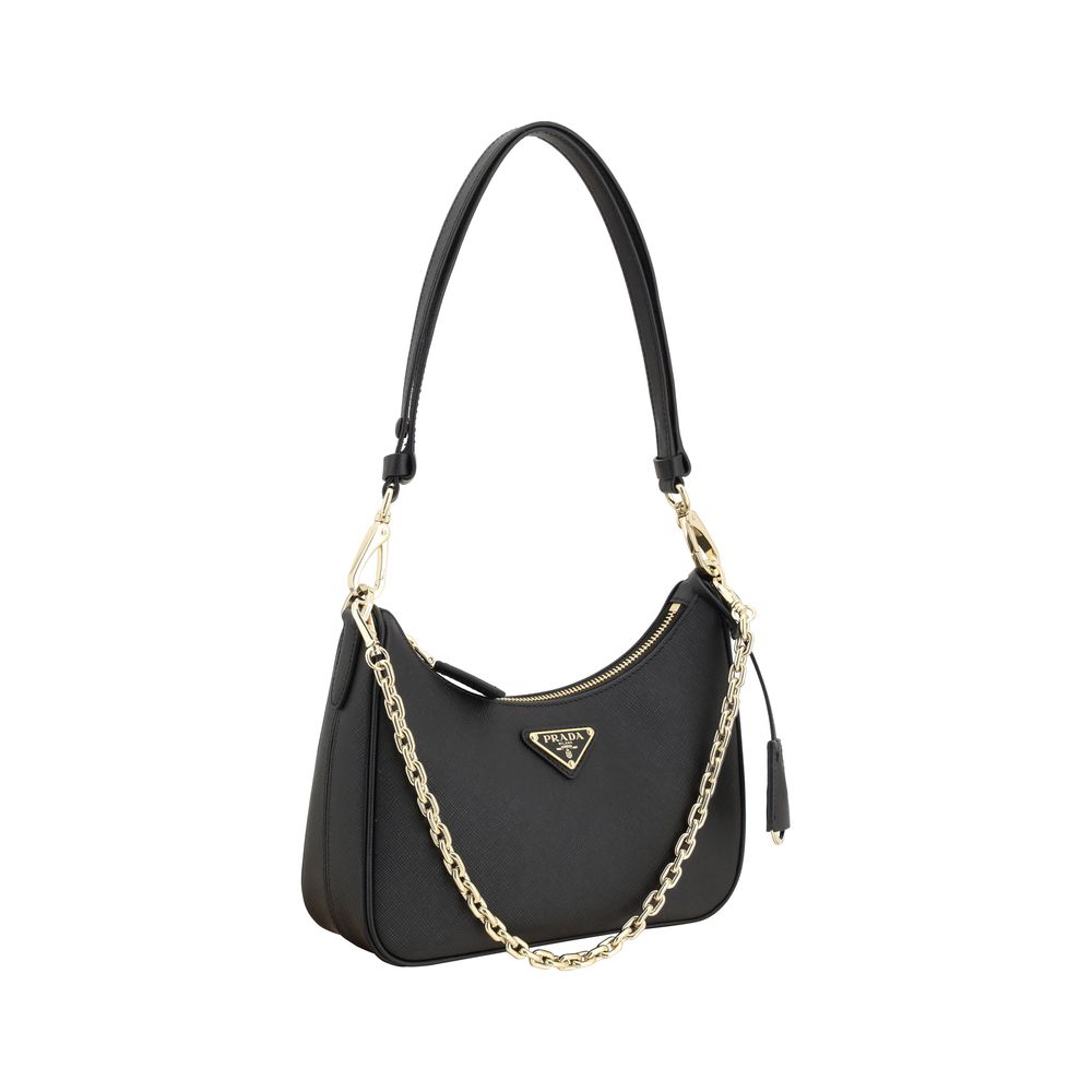 Sac à bandoulière en cuir de veau noir Bos Taurus
