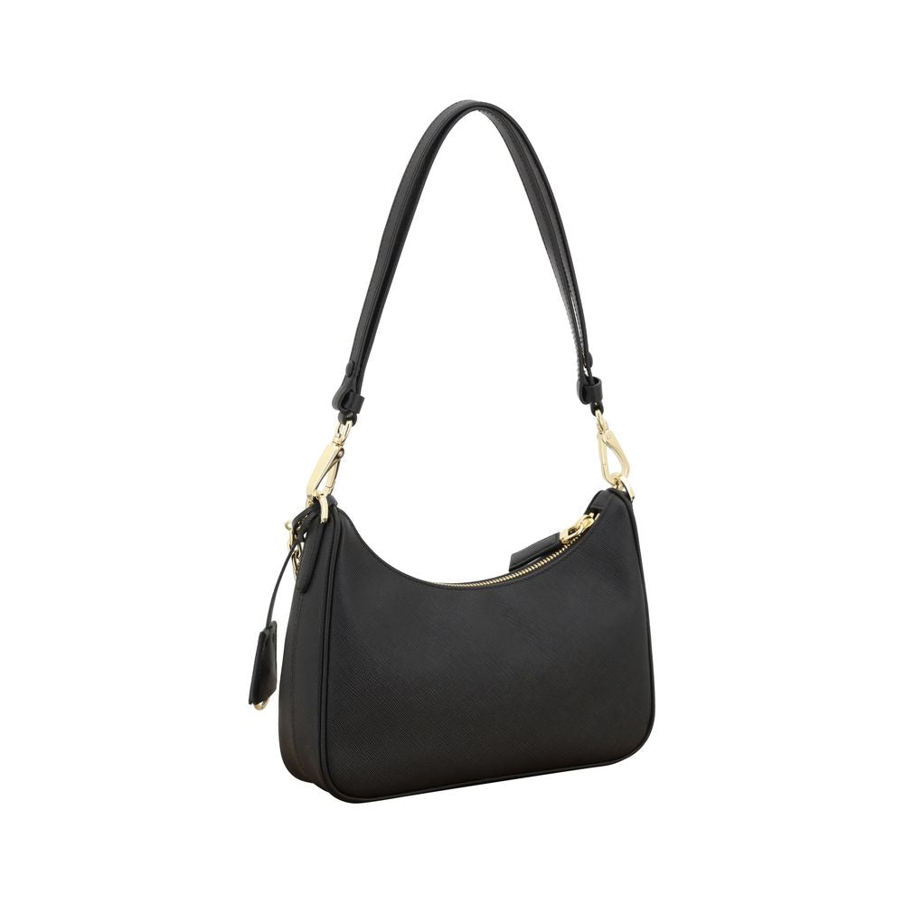 Sac à bandoulière en cuir de veau noir Bos Taurus
