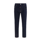 Blue Cotton Slim Fit Jeans