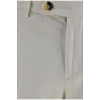 White Cotton Casual Pants