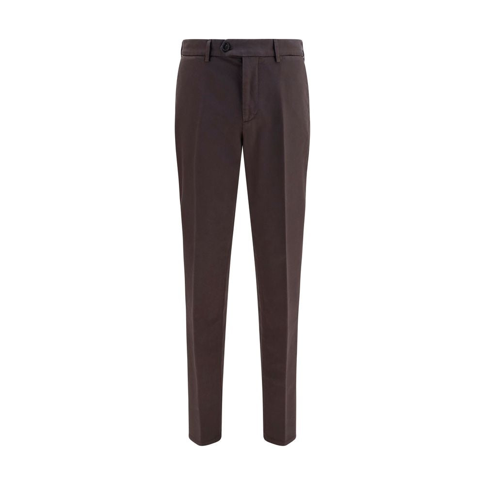 Pantalon décontracté en coton marron