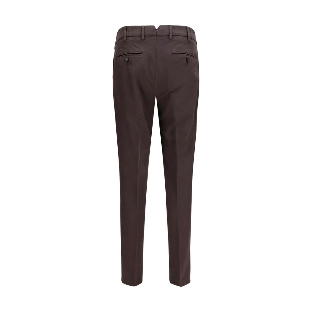 Pantalon décontracté en coton marron