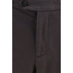 Pantalon décontracté en coton marron