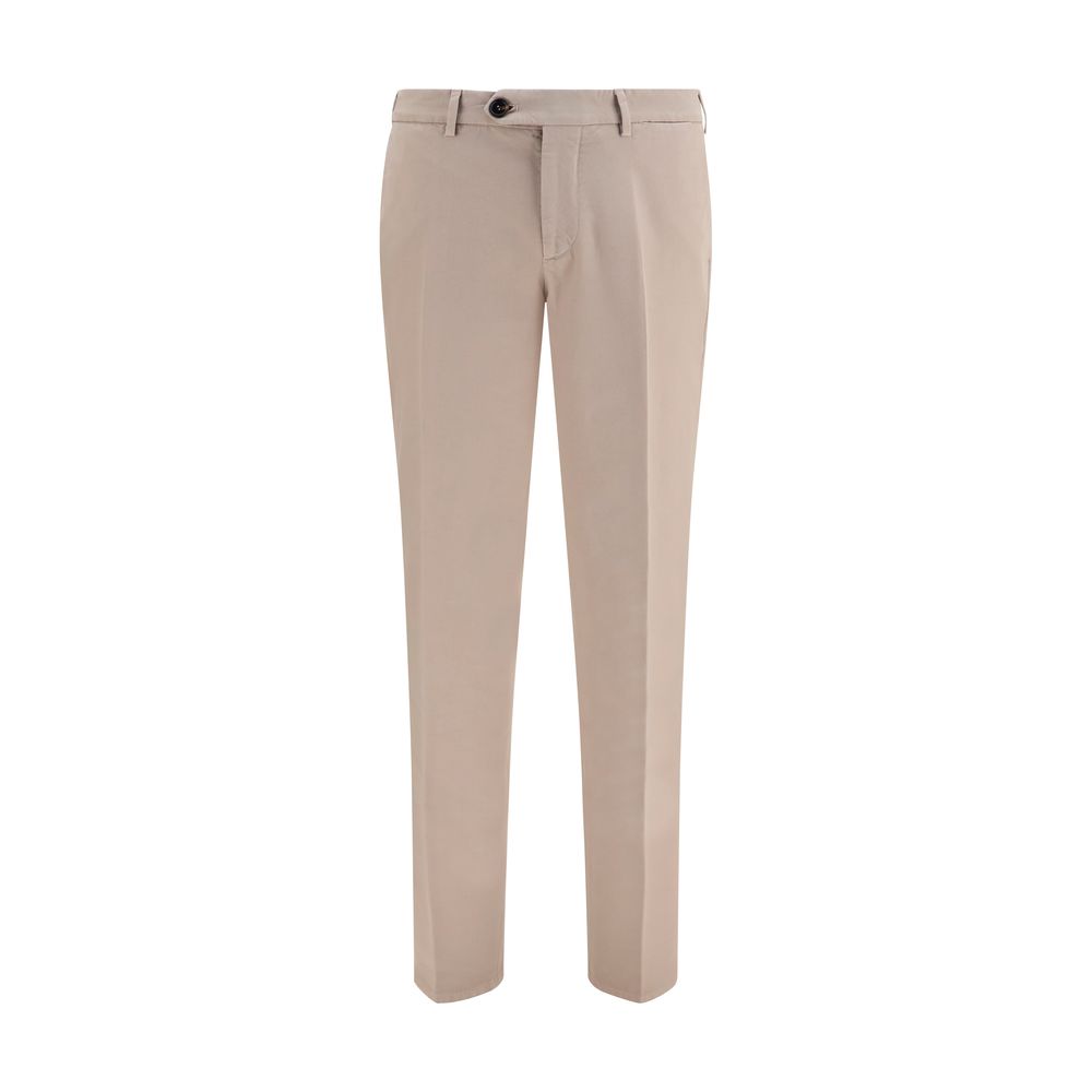 Pantalon décontracté en coton beige