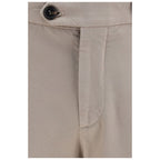 Pantalon décontracté en coton beige