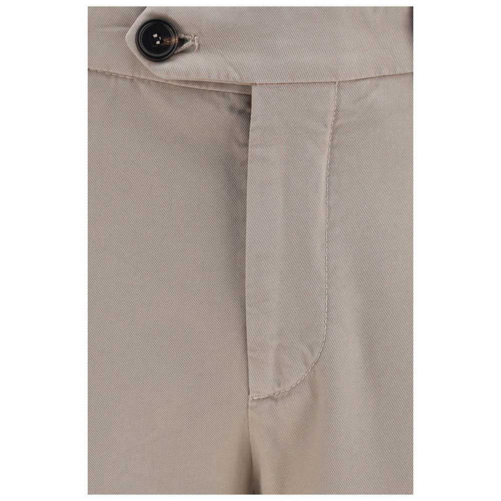 Pantalon décontracté en coton beige