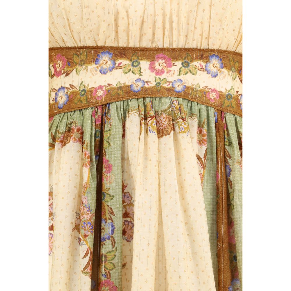 Robe décontractée en coton multicolore