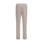 Beige Cotton Chino Pants