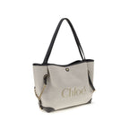 Gray Cotton Shoulder Bag