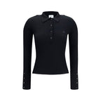 Black Viscose Polo Shirt