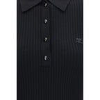Black Viscose Polo Shirt