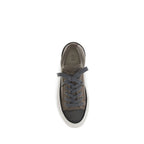 Brown Cotton Low Top Sneakers