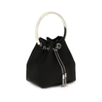 Black Cotton Shoulder Bag