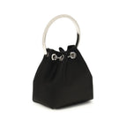 Black Cotton Shoulder Bag