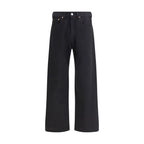 Jean droit en coton noir