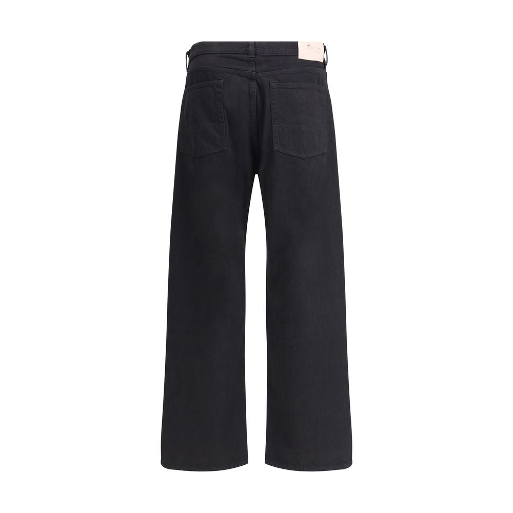 Jean droit en coton noir