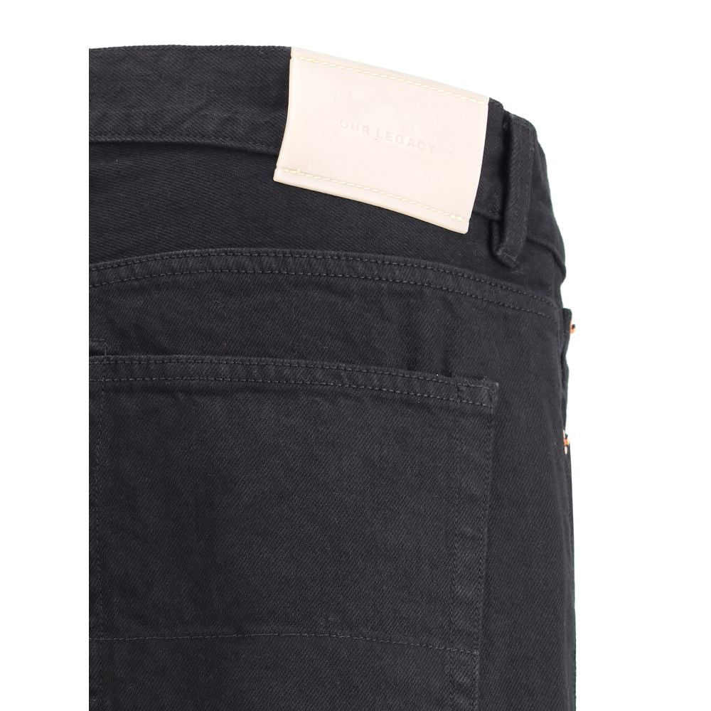 Jean droit en coton noir