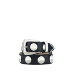 Ceinture classique en cuir de veau noir
