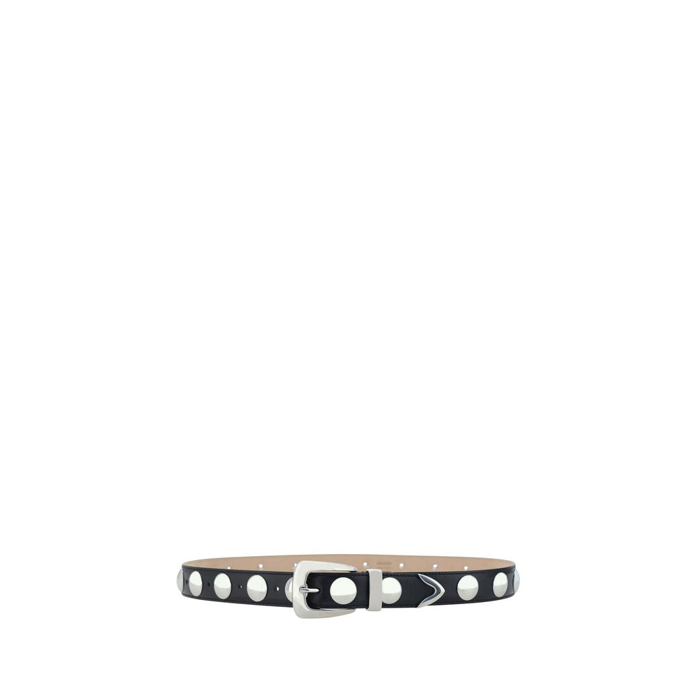 Ceinture classique en cuir de veau noir