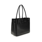 Sac à bandoulière en cuir de veau noir Bos Taurus
