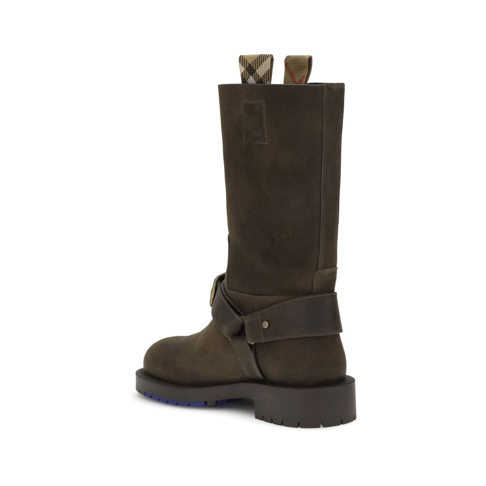 Brown Calf Leather Bos Taurus Lace-Up Boots