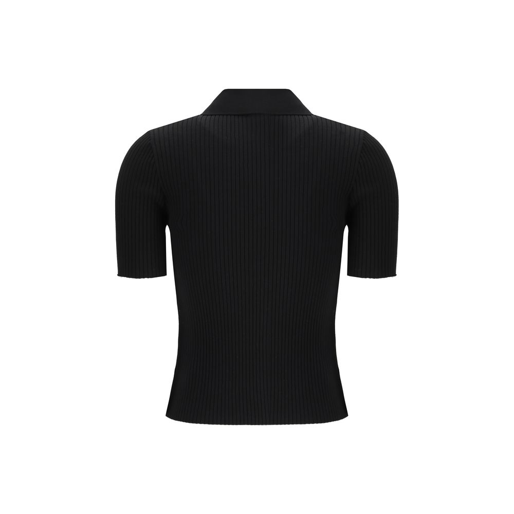 Black Viscose Polo Shirt