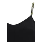 Black Polyester Casual Dress