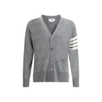 Gray Fleece Wool Cardigan
