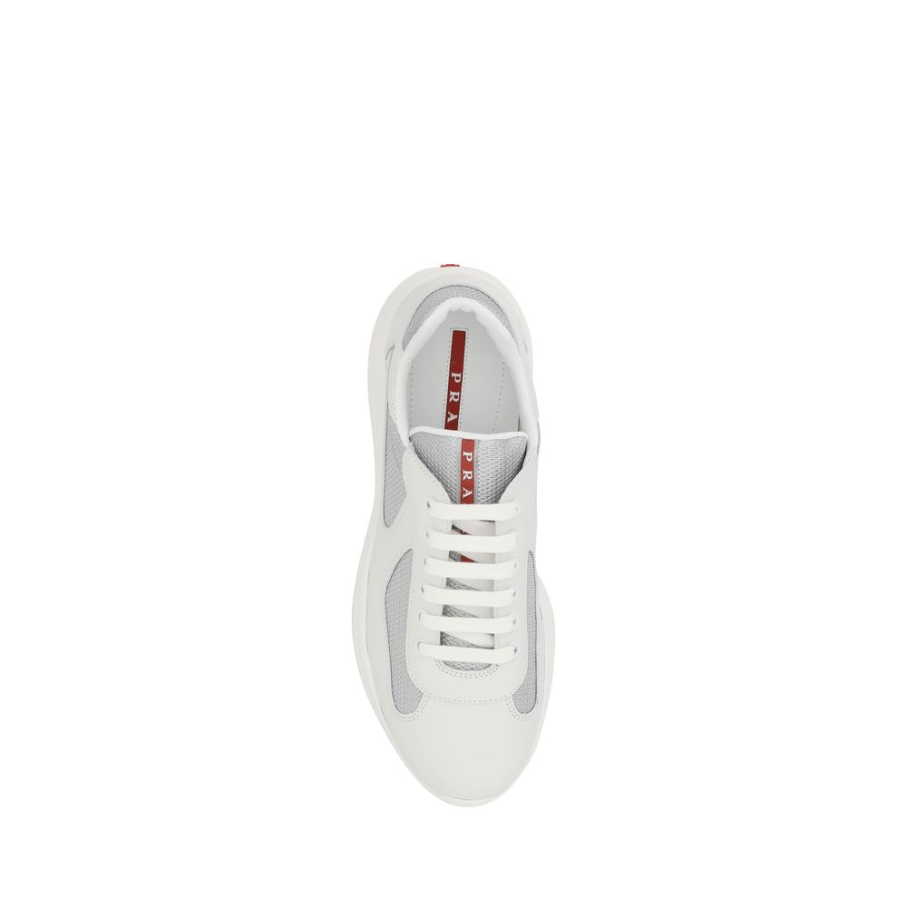 White Calf Leather Bos Taurus Low Top Sneakers