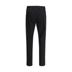 Black Cotton Casual Pants
