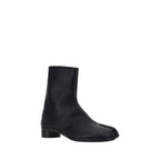 Black Camel Hair  Flat Boots