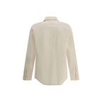 Cream Polyester Jackets And Coat